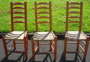 3 Sugan Chairs and 1 Corner wooden unit