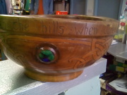  EK McDermott 1908 Hand craved wooden bowl
